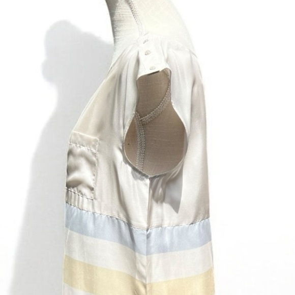 🌻Anthopologie O'dille Silk Colorblock Shirt Shift Dress | Size 8 - Picture 4 of 8